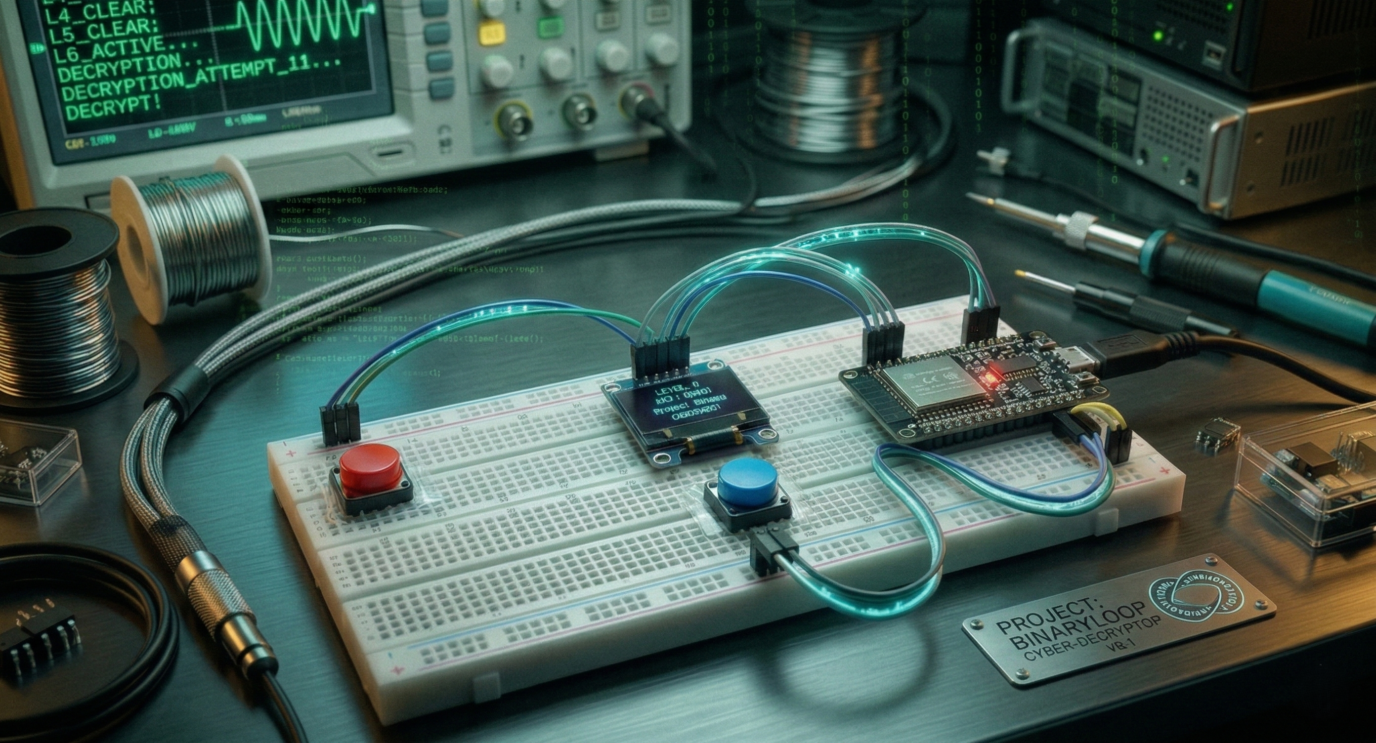Binary Loop: XOR Puzzle Game on ESP32